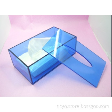 gold tissue box holder acrylic plexiglass QCY-TB-6